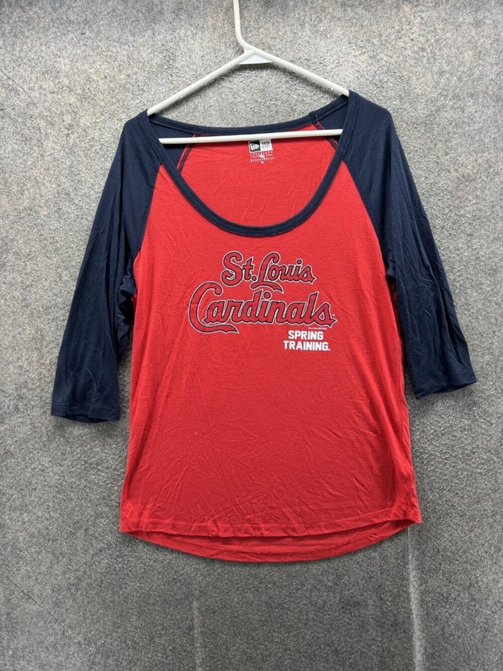 St Louis Cardinals Shirt Womens XL Red MLB Baseball New Era Spring Training